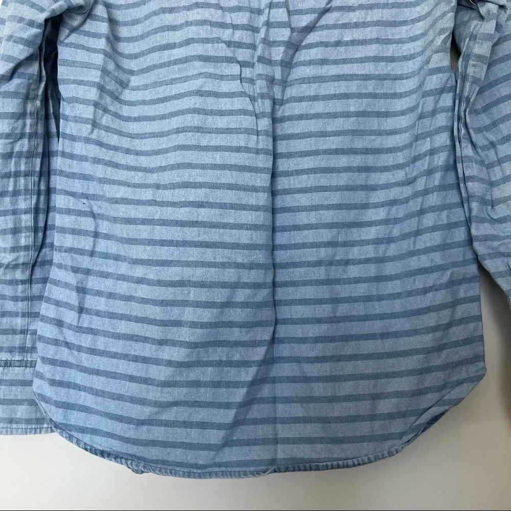 J. Crew Chambray Denim Popover Shirt